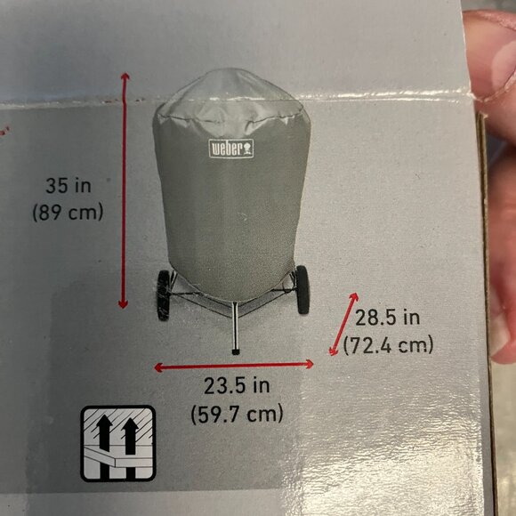 Weber Gray Grill Cover For 22in Round Charcoal Grills NIB - Picture 2 of 6